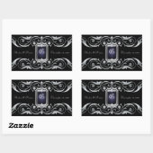 Grand Duchess Silver Save the Date Black Sticker (Blatt)
