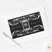 Grand Duchess Silver Save the Date Black Sticker (Umschlag)