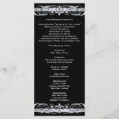 Grand Duchess Silver Scroll Black Wedding Programm (Rückseite)