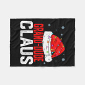 Grand Dude Claus Funny Family Matching Grandpa Chr Fleecedecke (Vorderseite (Horizontal))