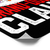 Grand Dude Claus Funny Family Matching Grandpa Chr Poster (Ecke)