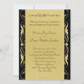 Grand Duke Red Jewel Gold Scroll Black Einladung (Rückseite)