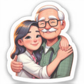 Grand Embrace - Heartwarming Hug Aufkleber (Vorderseite)