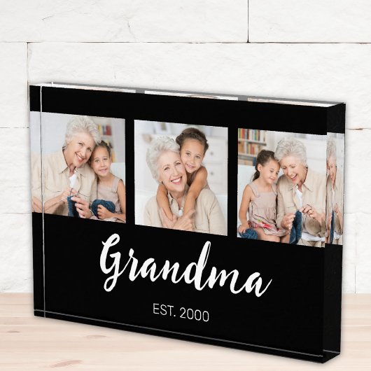 Grand Established Modern Script Black 3 Photo Fotoblock