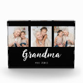 Grand Established Modern Script Black 3 Photo Fotoblock (Vorderseite)