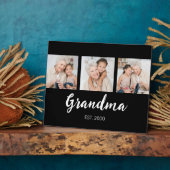 Grand Established Modern Script Black 3 Photo Fotoplatte (Seite)