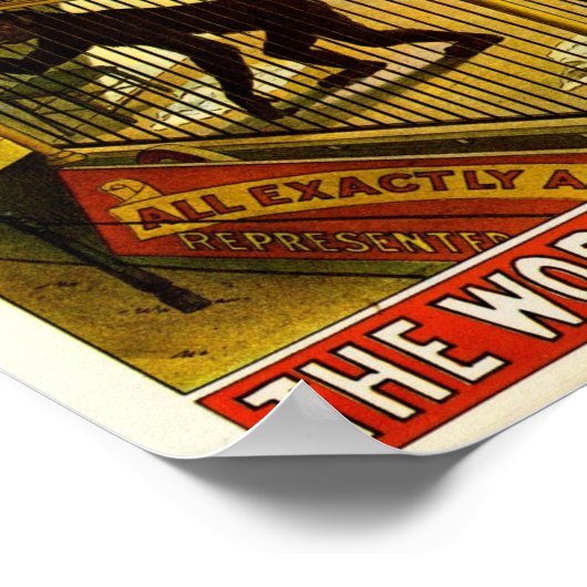 Grand Ethnological Congress Barnum & Bailey Circus Poster (Ecke)