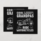 Grand Father Biker Einladung (Vorne/Hinten)