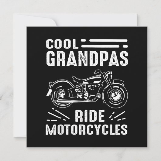 Grand Father Biker Einladung (Vorderseite)