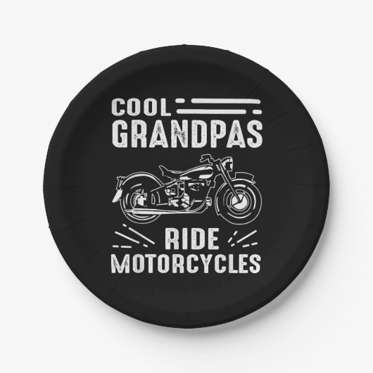 Grand Father Biker Pappteller (Vorderseite)