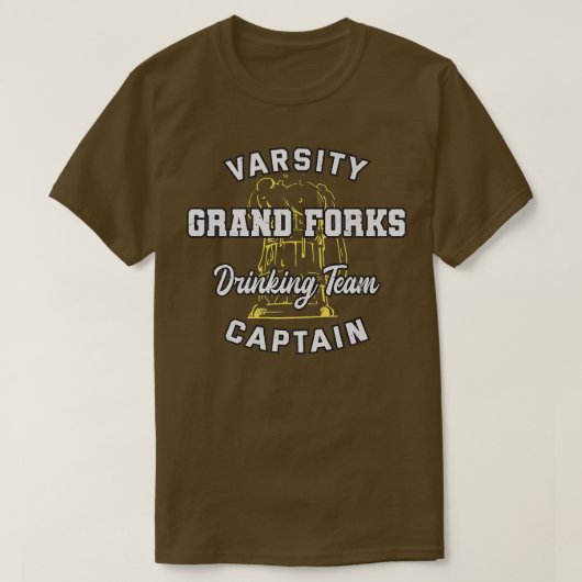 Grand Forks Drink Team Captain North Dakota Bee T-Shirt (Design vorne)