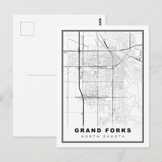 Grand Forks Karte (Vorne/Hinten)