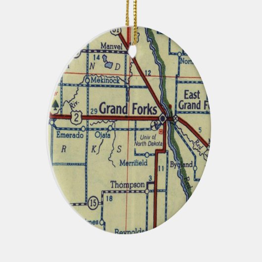 Grand Forks ND Keramik Ornament (Rechts)