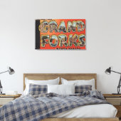 Grand Forks, North Dakota - Große Briefmarkenszene Leinwanddruck (Insitu (Schlafzimmer))