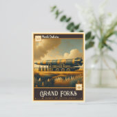 Grand Forks, North Dakota | VINTAG Postkarte (Stehend Vorderseite)