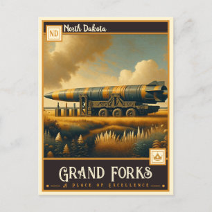 Grand Forks, North Dakota   Vintage Postkarte