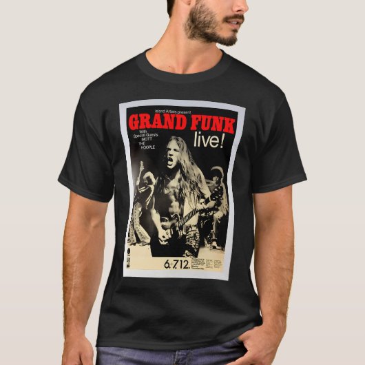 Grand Funk - Konzertposter. T-Shirt (Vorderseite)