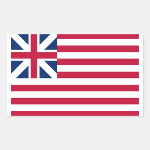 Grand Gewerkschaft USA erste Flagge Amerika Symbol Rechteckiger Aufkleber