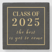 Grand Gift Gold Script Abschluss Class of 2023 Steinuntersetzer (Vorderseite)