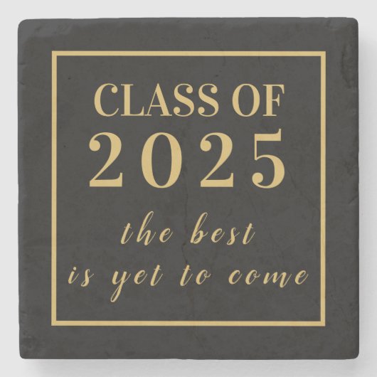 Grand Gift Gold Script Abschluss Class of 2023 Steinuntersetzer (Vorderseite)