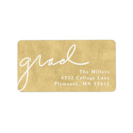 Grand Gold Adressaufkleber