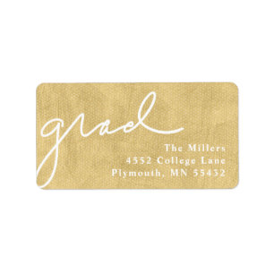 Grand Gold Adressaufkleber