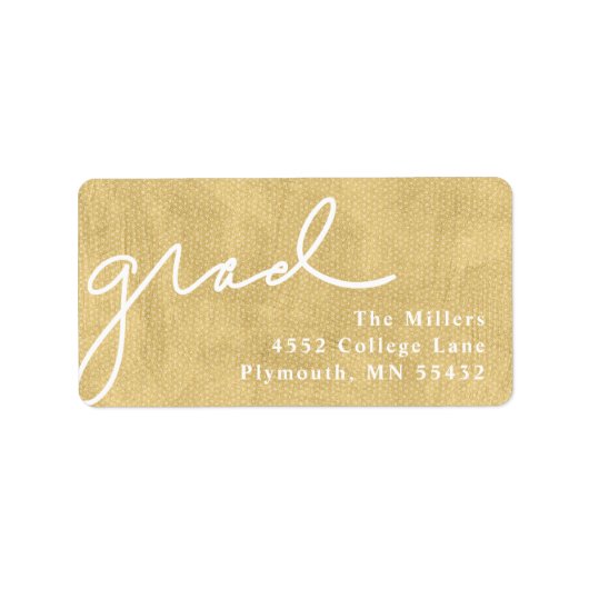 Grand Gold Adressaufkleber (Vorne)