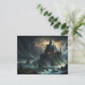 Grand Gothic Moon Castle Postkarte (Stehend Vorderseite)