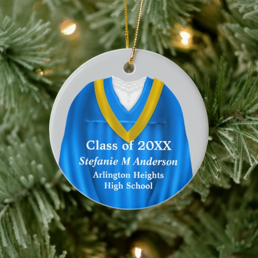 Grand Gown Blue and Gold Ornament (Baum)