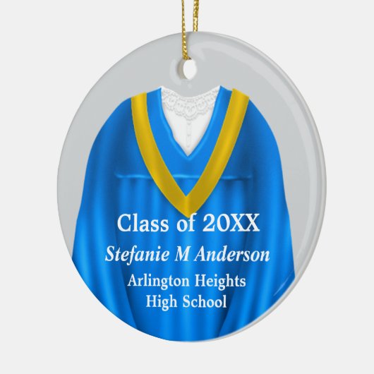 Grand Gown Blue and Gold Ornament (Links)