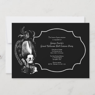 Grand Halloween Ball Masquerade Party Einladung