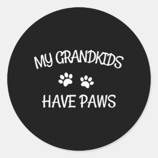 Grand Have Paws Funny Dog Katze Oma Runder Aufkleber