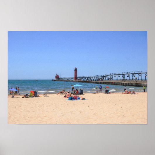 Grand Haven City Beach, Michigan Poster (Vorne)