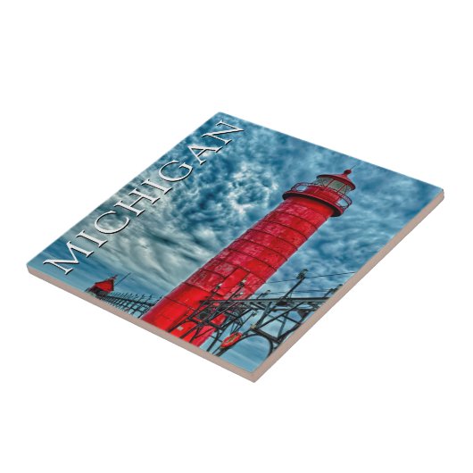 Grand Haven Lighthouse | Michigan Fliese (Seite)