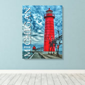 Grand Haven Lighthouse | Michigan Leinwanddruck (Insitu (Holzboden))