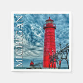 Grand Haven Lighthouse | Michigan Serviette (Vorderseite)