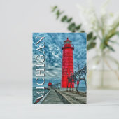Grand Haven Lighthouse | Michigan | Vielen Dank Postkarte (Stehend Vorderseite)