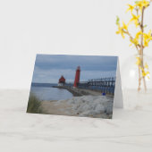Grand Haven Lighthouses Karte (Gelbe Blume)