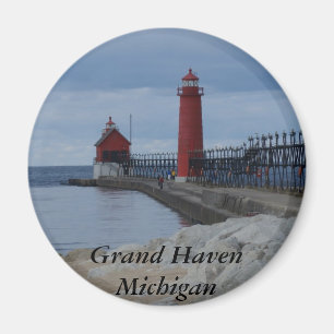 Grand Haven Lighthouses Magnet