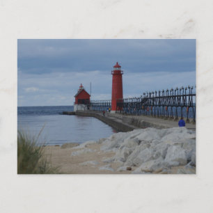 Grand Haven Lighthouses Postkarte