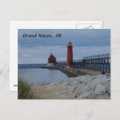 Grand Haven Lighthouses Postkarte (Vorne/Hinten)