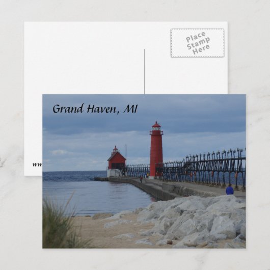 Grand Haven Lighthouses Postkarte (Vorne/Hinten)