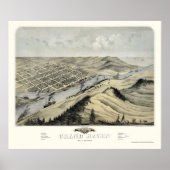 Grand Haven, MI Panoramic Karte - 1868 Poster (Vorne)