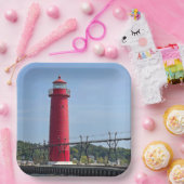 Grand Haven Michigan Lighthouse Pappteller (Party)