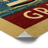 Grand Haven Poster Sailboat Vintag Michigan (Ecke)