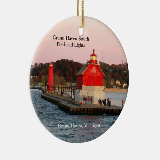 Grand Haven South Pierhead Lights DS Ornament (Rechts)