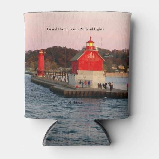 Grand Haven South Pierhead Lights kann kühler werd Dosenkühler (Vorderseite)