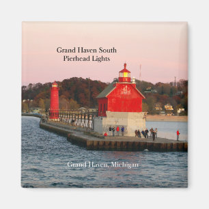 Grand Haven South Pierhead Lights-Magnet Magnet
