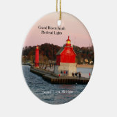 Grand Haven South Pierhead Lights-Ornament Keramik Ornament (Rechts)