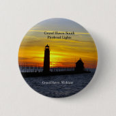 Grand Haven South Pierhead Lights - Schaltfläche S Button (Vorderseite)